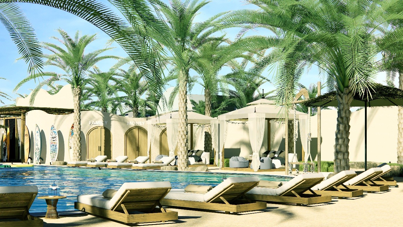 Phối cảnh hồ bơi Resort Địa Trung Hải