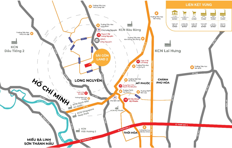 Vị trí dự án Khu Nhà Ở Sài Gòn Land 2